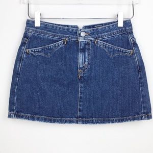 Levi’s Denim Mini Skirt Blue Jean Skirt Belted Back Detail
